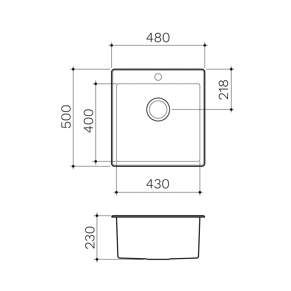 Clark Square 35L Laundry Sink - Stainless Steel (CL20001.0)