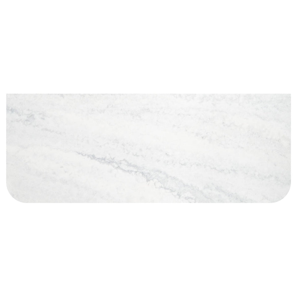 Fienza Cloudburst Solid Surface Vanity Benchtop, Curved Full Depth