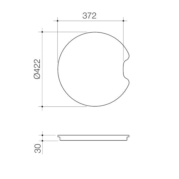 Caroma Luna® Round Chopping Board - Wood (COCLAC030)