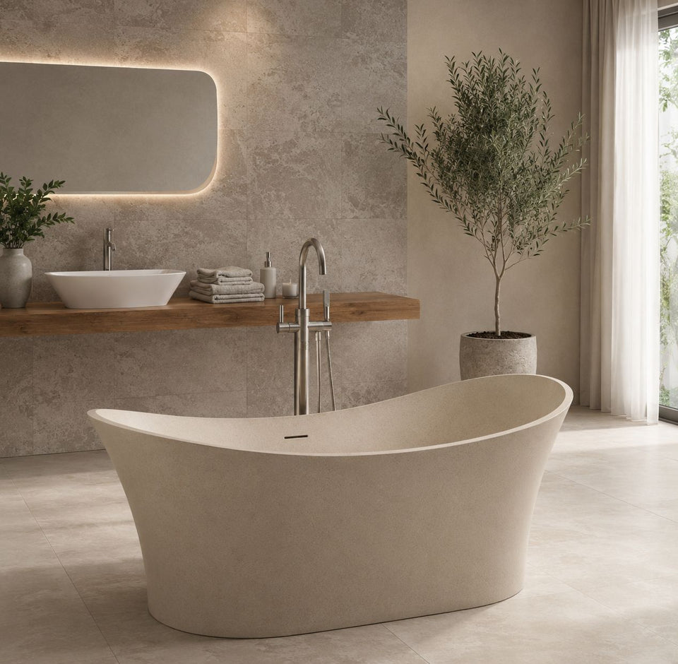 Pietra Bianca Crown Freestanding Bath