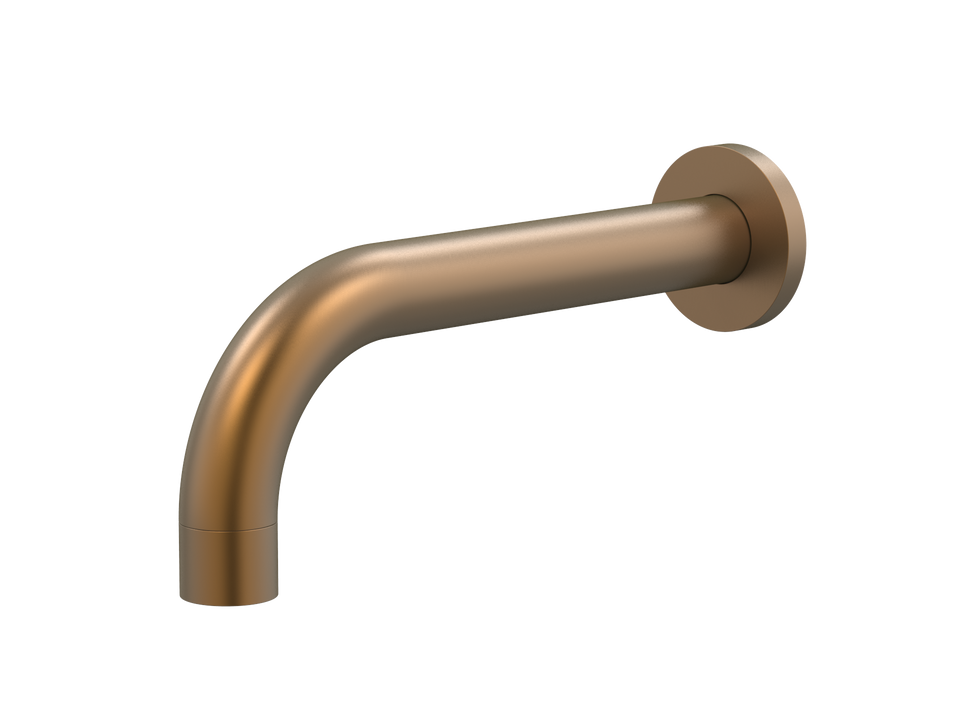 PAR Taps Lugano Basin Wall Fixed 90 degree 200mm - Burnished (D22.013.2.52)