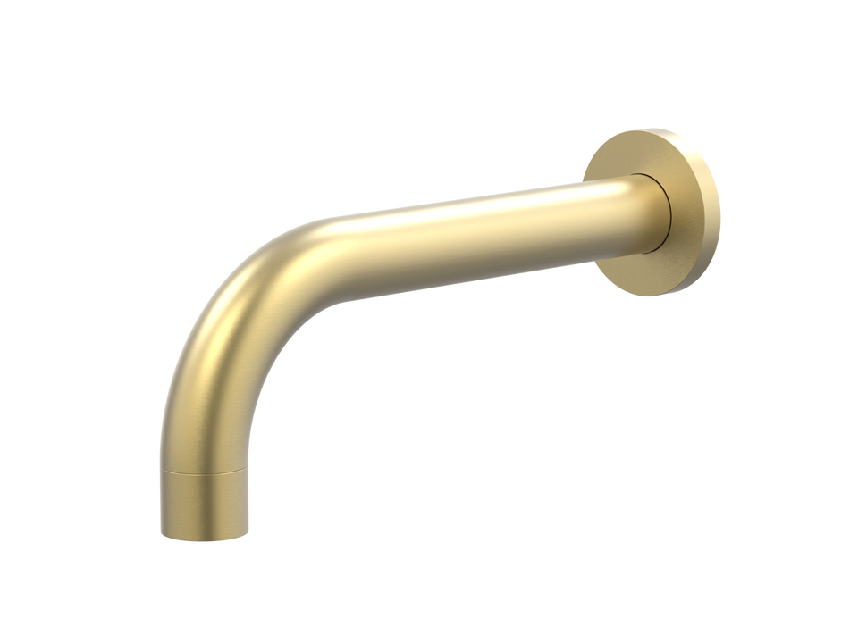 PAR Taps Lugano Basin Wall Fixed 90 degree 200mm - Brushed Brass (D22.013.2.41)
