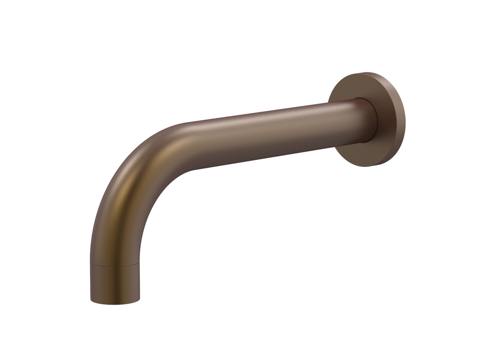 PAR Taps Lugano Bath Wall Fixed 90 degree 250mm - Native Brass (D22.023.6.45)
