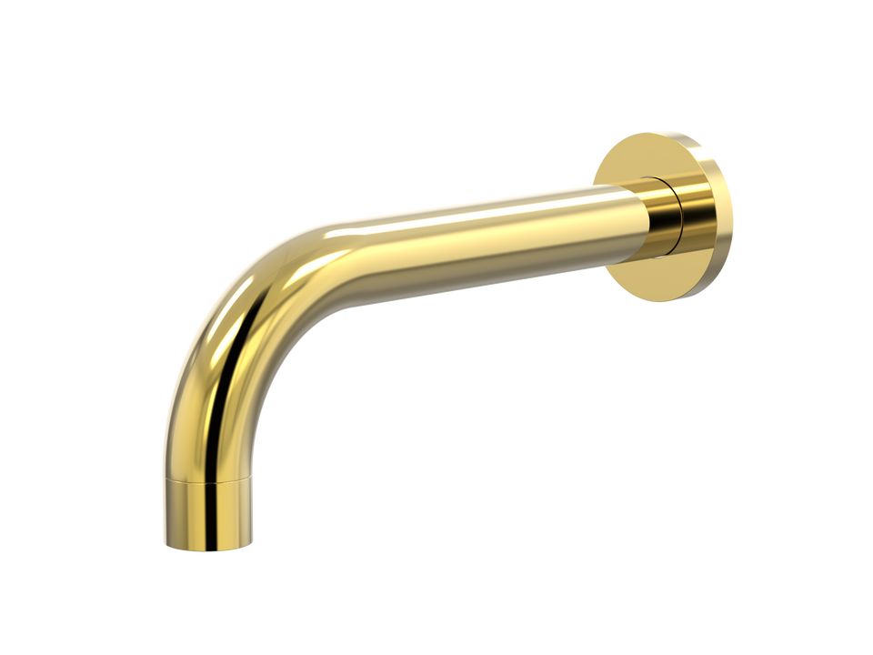 PAR Taps Lugano Bath Wall Fixed 90 degree 250mm - 23k Gold (D22.023.6.11)