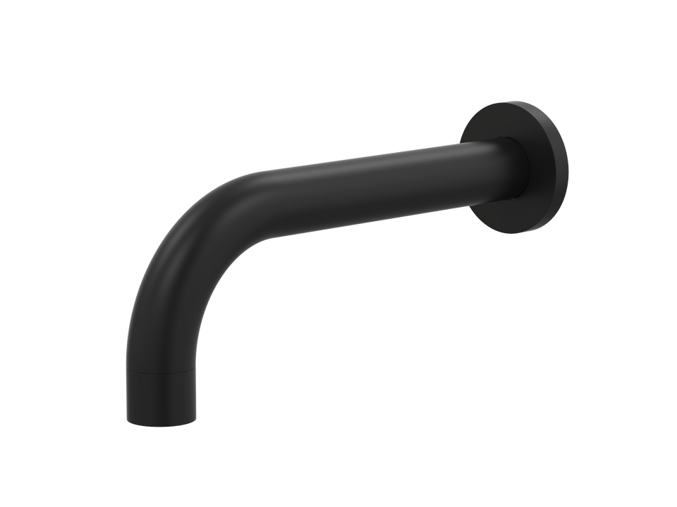 PAR Taps Lugano Bath Wall Fixed 90 degree 250mm - Matt Black (D22.023.6.34)