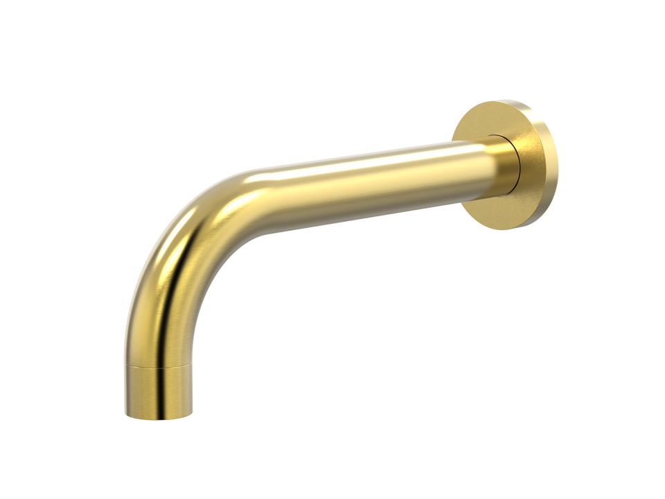 PAR Taps Lugano Bath Wall Fixed 90 degree 250mm - 23k Brushed Gold (D22.023.6.12)