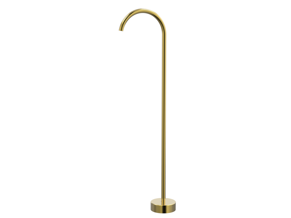 PAR Taps Lugano Floor Filler Fixed 250mm - 23k Brushed Gold (D22.051.1.12)
