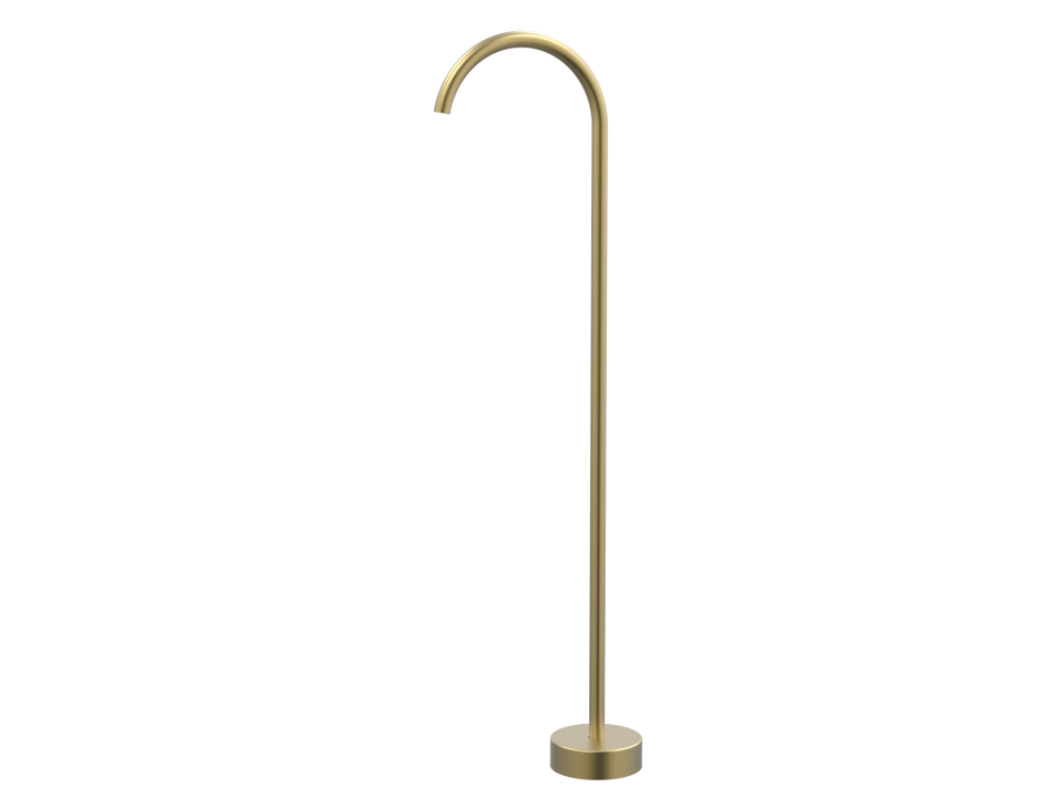 PAR Taps Lugano Floor Filler Fixed 250mm - Brass (D22.051.1.43)