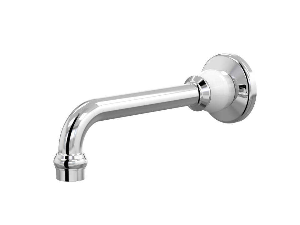 PAR Taps Tudor Bath Wall Fixed 250mm - Chrome / White (D31.023.3.03)