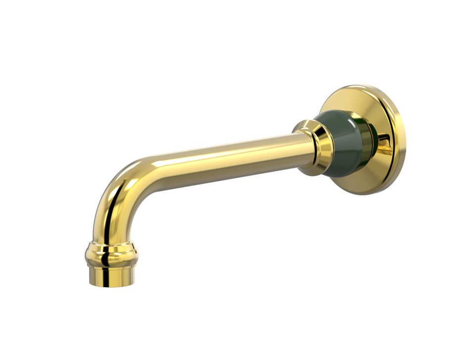 PAR Taps Tudor Bath Wall Fixed 200mm - Gold / Victorian Green (D31.023.2.17)