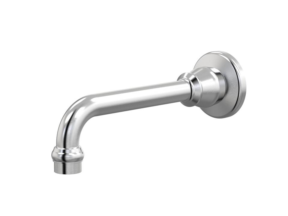 PAR Taps Tudor Bath Wall Fixed 250mm - Brushed Chrome (D31.023.3.02)