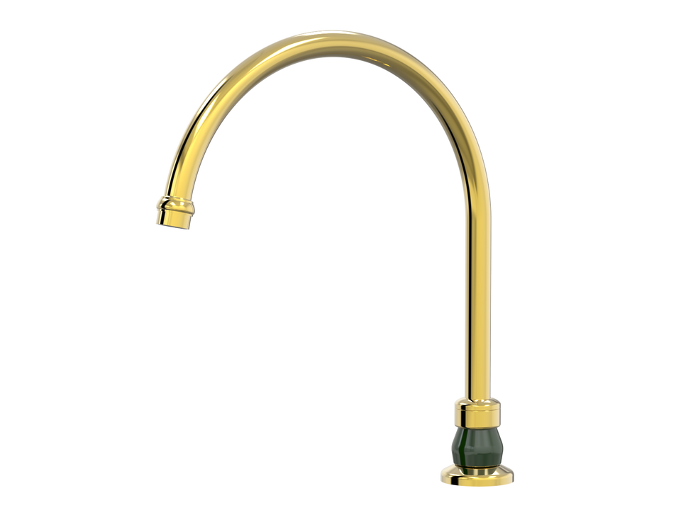 PAR Taps Tudor Sink Hob Swivel X/Large - Gold / Victorian Green (D31.032.2.17)