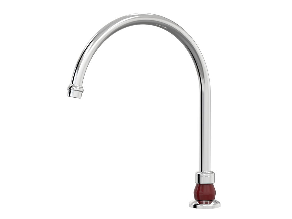 PAR Taps Tudor Sink Hob Swivel X/Large - Chrome / Sienna Red (D31.032.2.06)