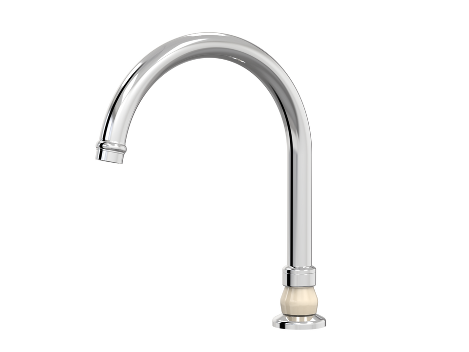 PAR Taps Tudor Spa Hob Swivel - Chrome / Ivory (D31.042.1.04)