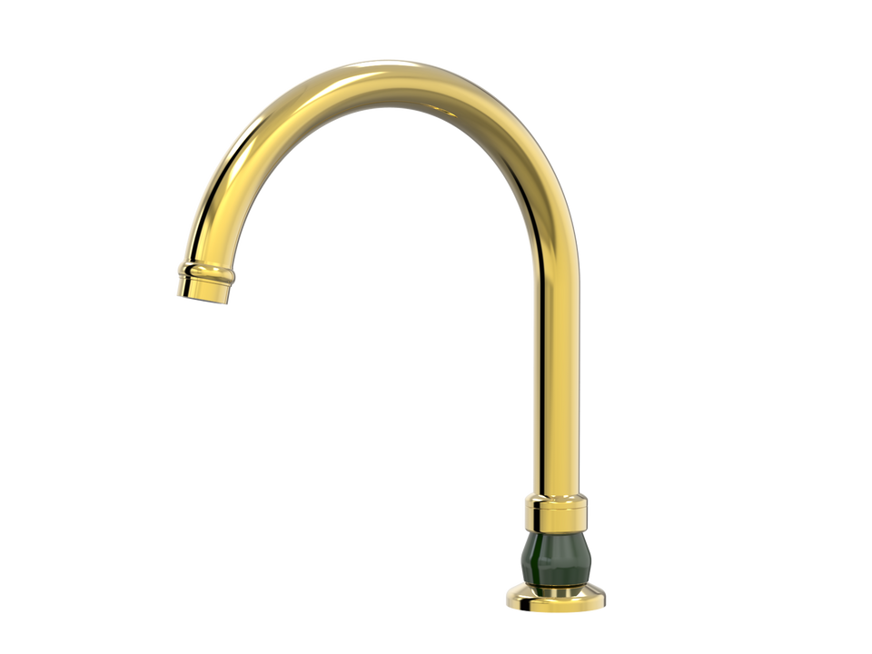 PAR Taps Tudor Spa Hob Swivel - Gold / Victorian Green (D31.042.1.17)
