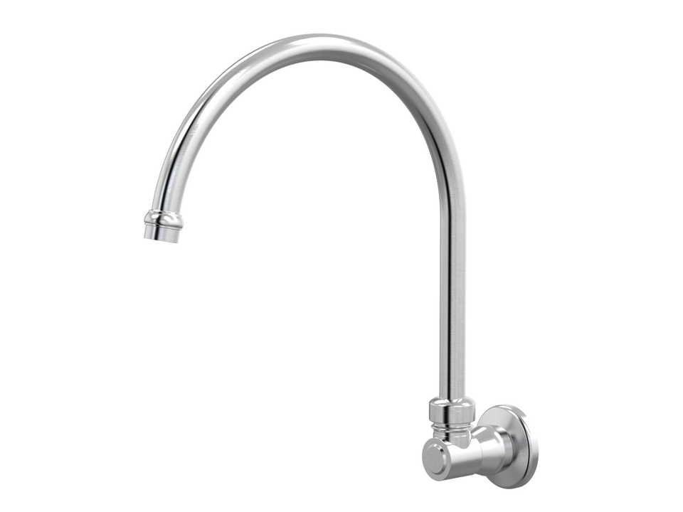 PAR Taps Tudor Spa Wall Swivel X/Large - Brushed Chrome (D31.044.2.02)
