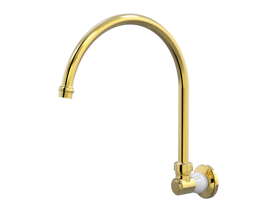 PAR Taps Tudor Spa Wall Swivel X/Large - Gold / White (D31.044.2.13)