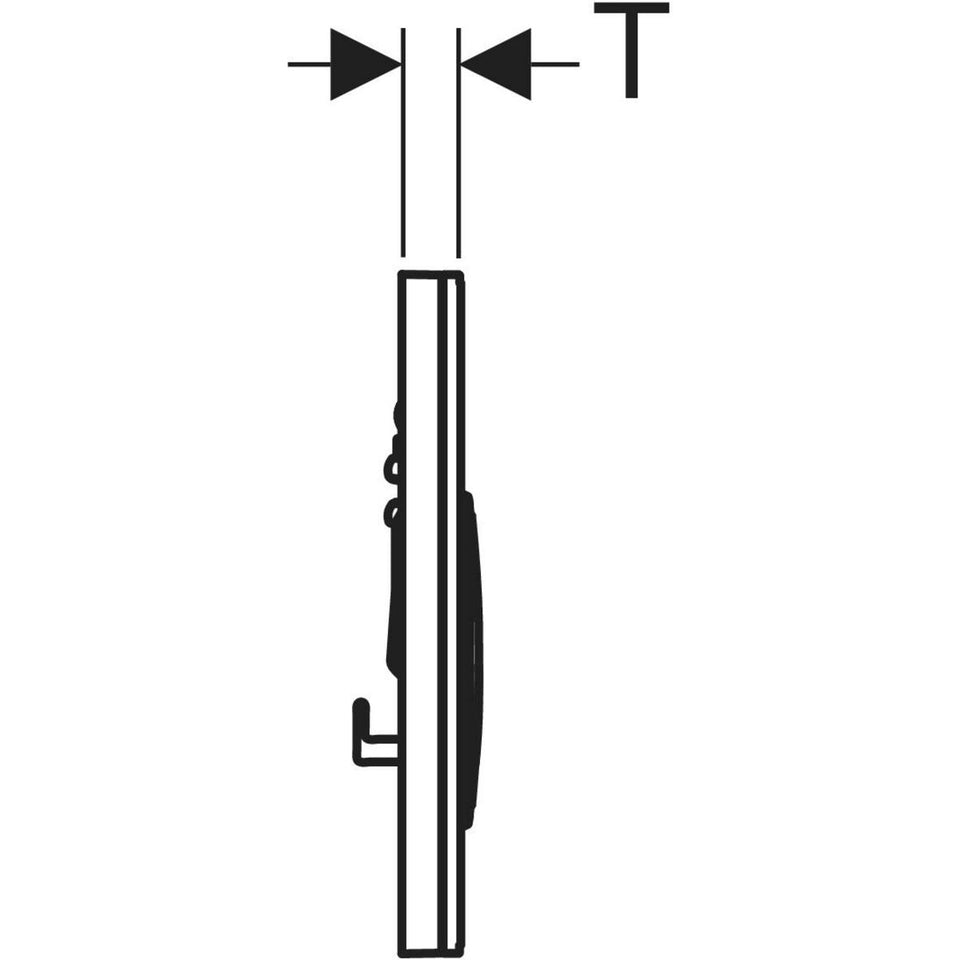 115.651.JV.1 | Geberit Sigma50 actuator plate, round, dual flush, metal colour black chrome