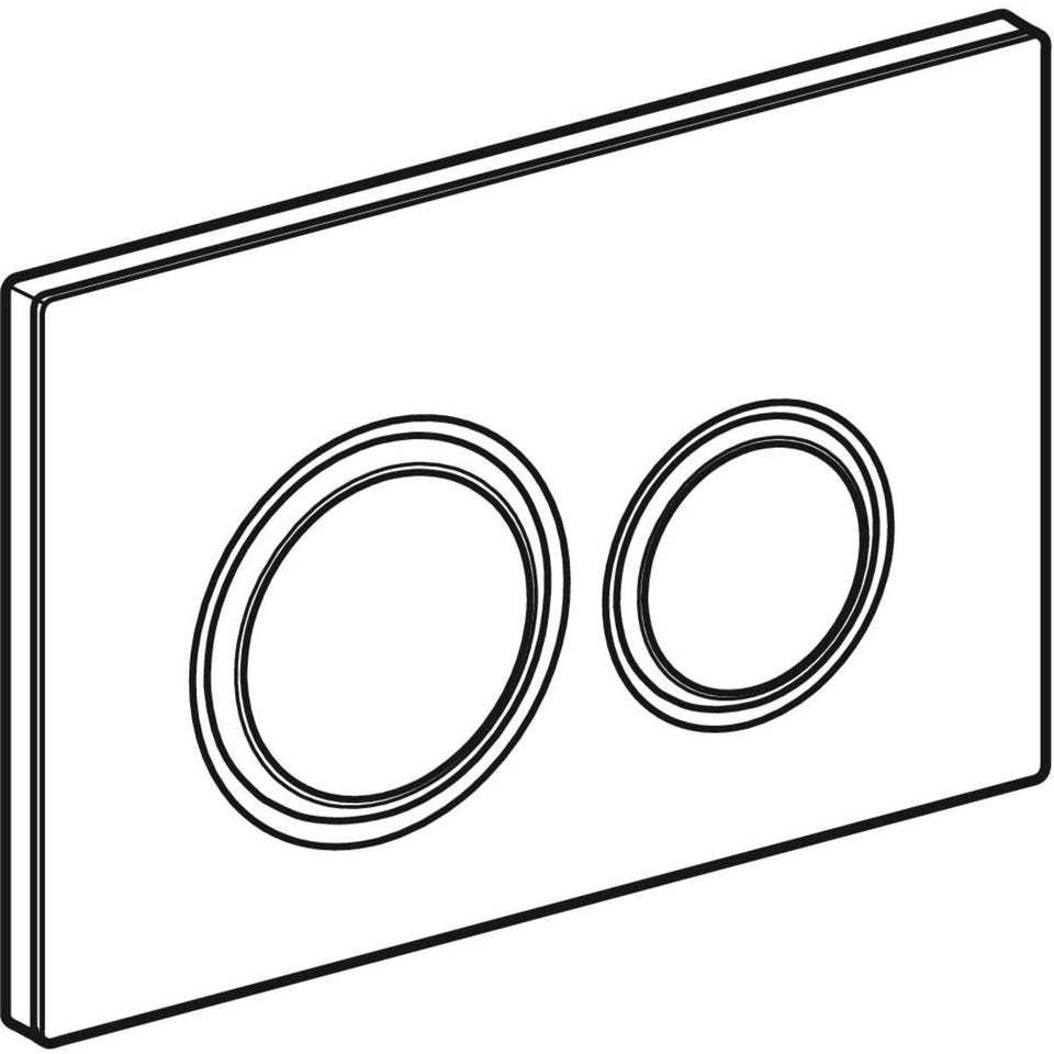 115.651.JV.1 | Geberit Sigma50 actuator plate, round, dual flush, metal colour black chrome