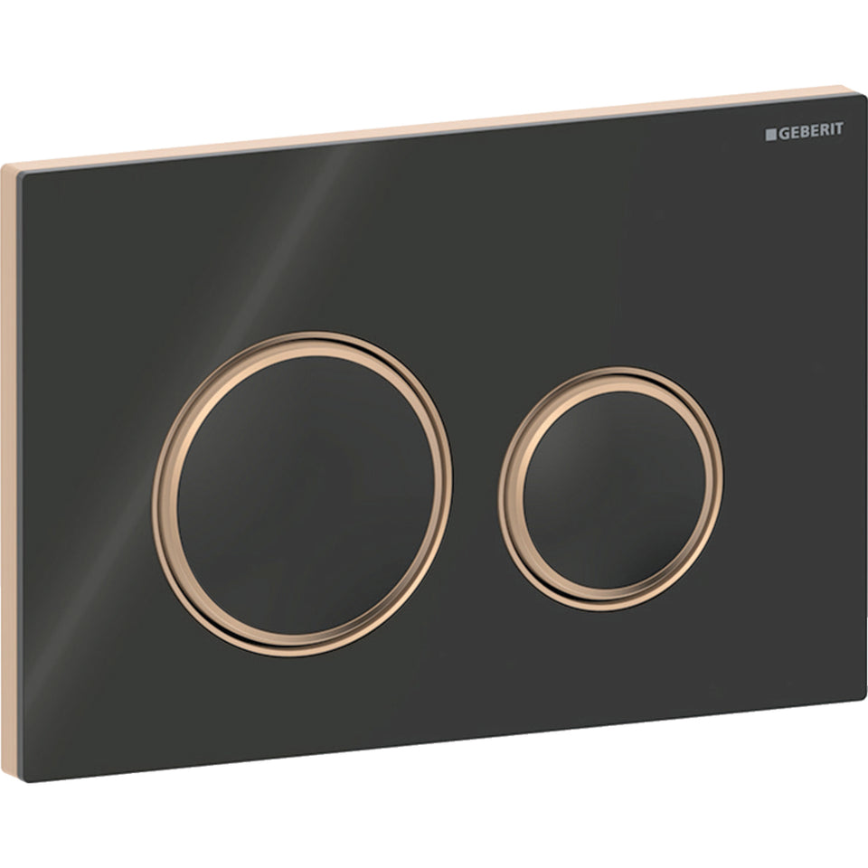 115.650.SJ.1 | Geberit Sigma50 actuator plate, round, dual flush, metal colour red gold