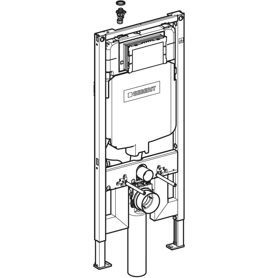 111.698.00.1 | Geberit Duofix element for wall-hung WC, 114 cm, with Sigma concealed cistern 8 cm