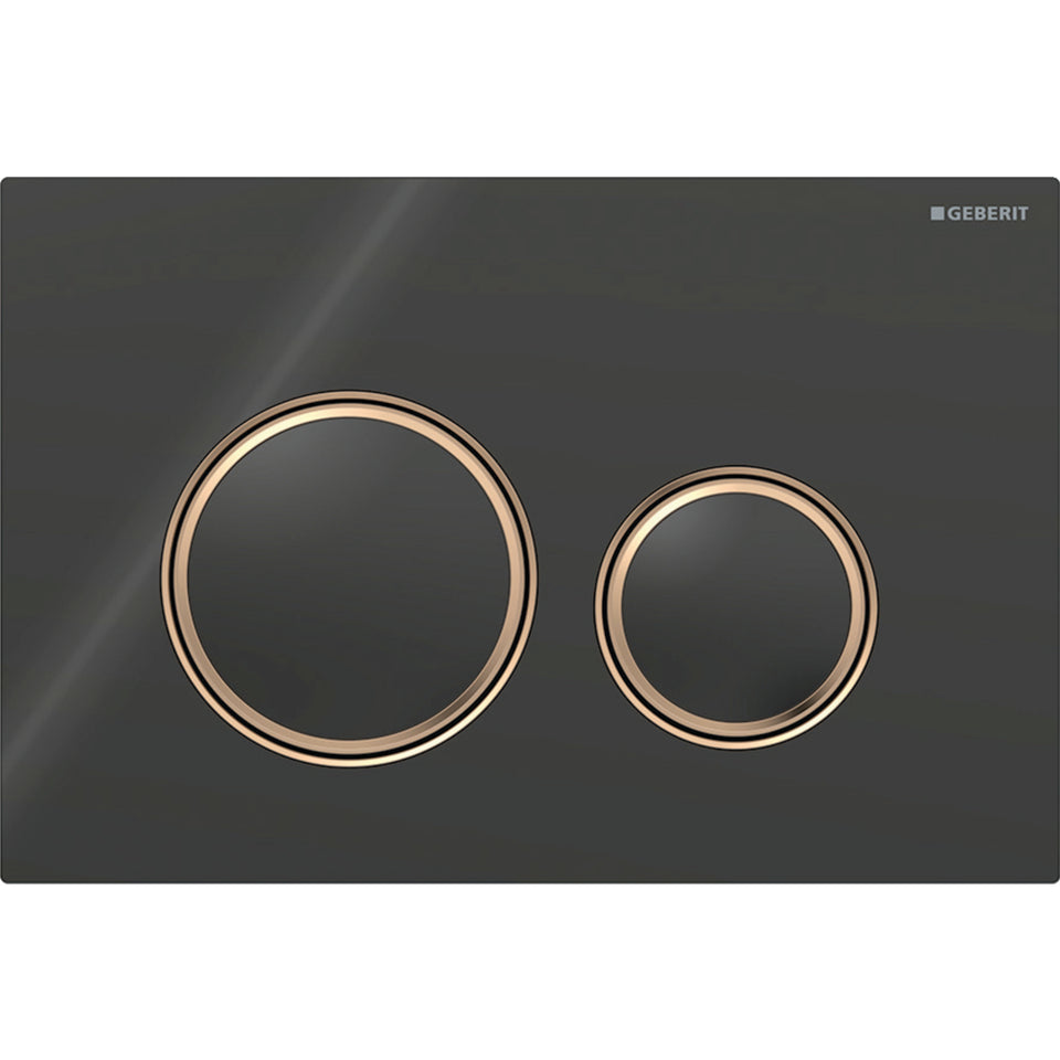 115.650.SJ.1 | Geberit Sigma50 actuator plate, round, dual flush, metal colour red gold
