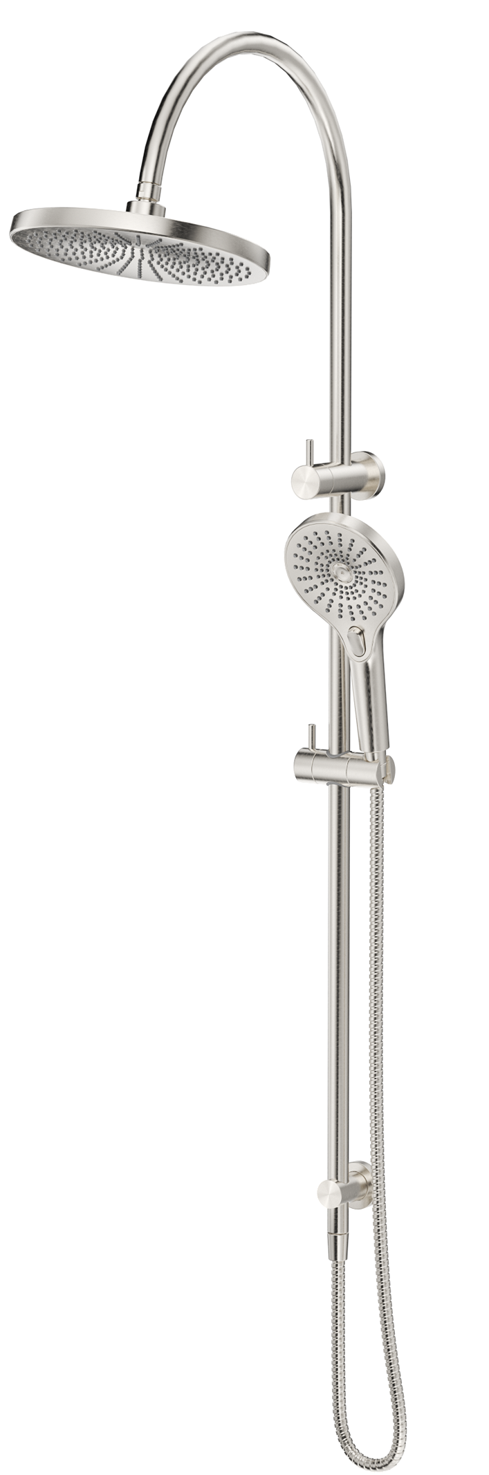 Bella Vista Mica Gooseneck Dual Shower Rail (DSH-R-6H-BN)