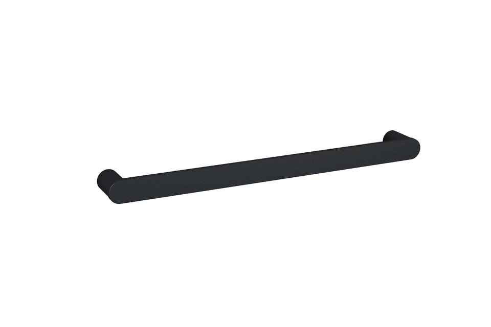 Thermogroup Flat Pill Single Bar Heated Towel Rail - Matt Black (DSP6B)