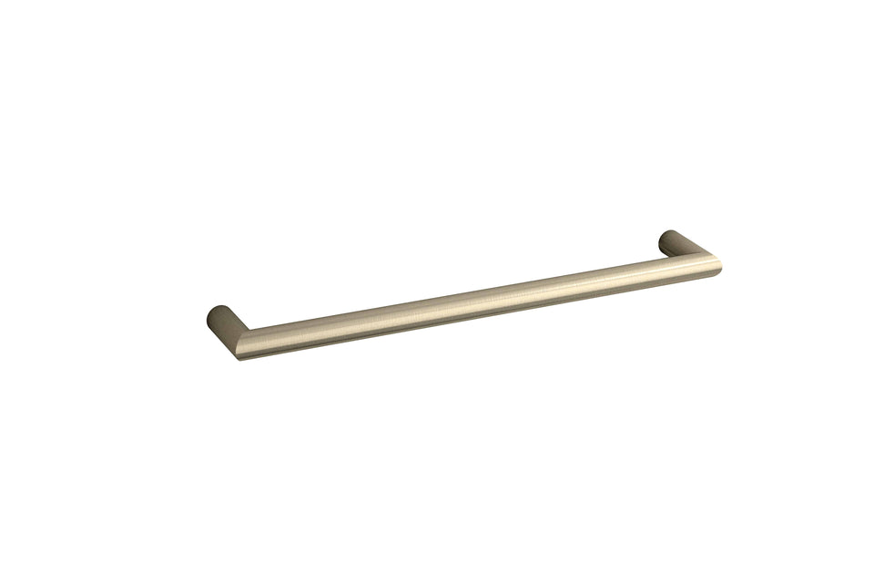 Thermogroup Round Single Bar Heated Towel Rail - Brushed Nickel / 632x32mm (DSR6BN)