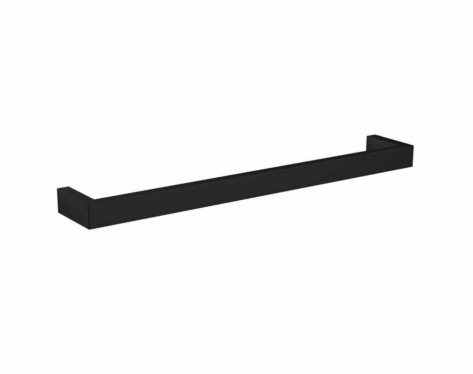 Thermogroup Square Single Bar Heated Towel Rail - Matt Black / 832x40mm (DSS8B)