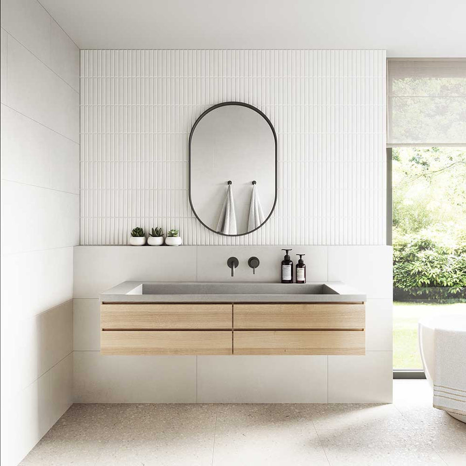 DA-150-04-SG-WH | Darbal - Concrete Ramp Vanity