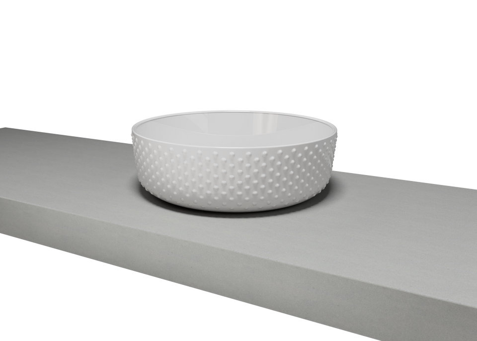 Timberline Allure Dimple Matte White Basin