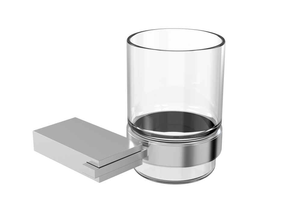 PAR Taps Burj Toothbrush Holder - Brushed Chrome (E20.011.1.02)