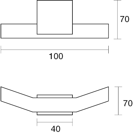 PAR Taps Burj Robe Hook Holder technical drawing (E20.061.1)