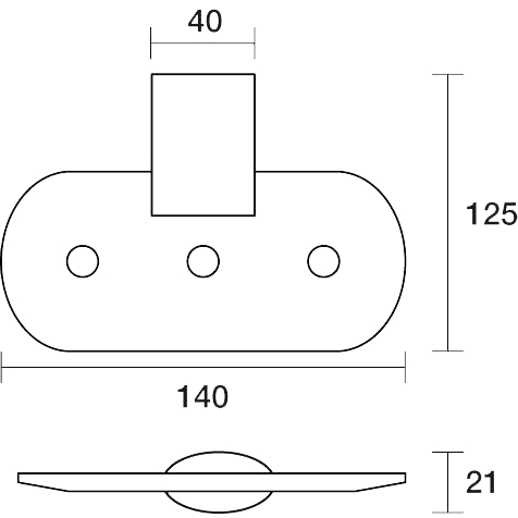 PAR Taps Oracle Soap Dish technical drawing (E21.021.1)