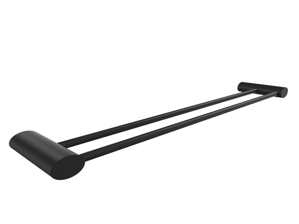 PAR Taps Oracle Towel Rail Double 600mm - Matt Black (E21.072.1.34)