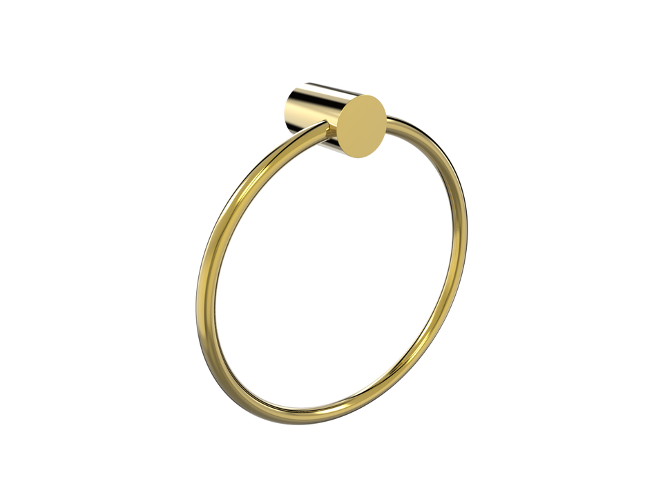 PAR Taps Lugano Towel Ring Holder - 23k Gold (E22.031.1.11)