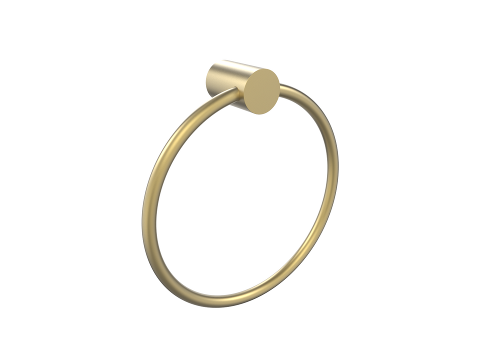 PAR Taps Lugano Towel Ring Holder - Brushed Brass (E22.031.1.41)