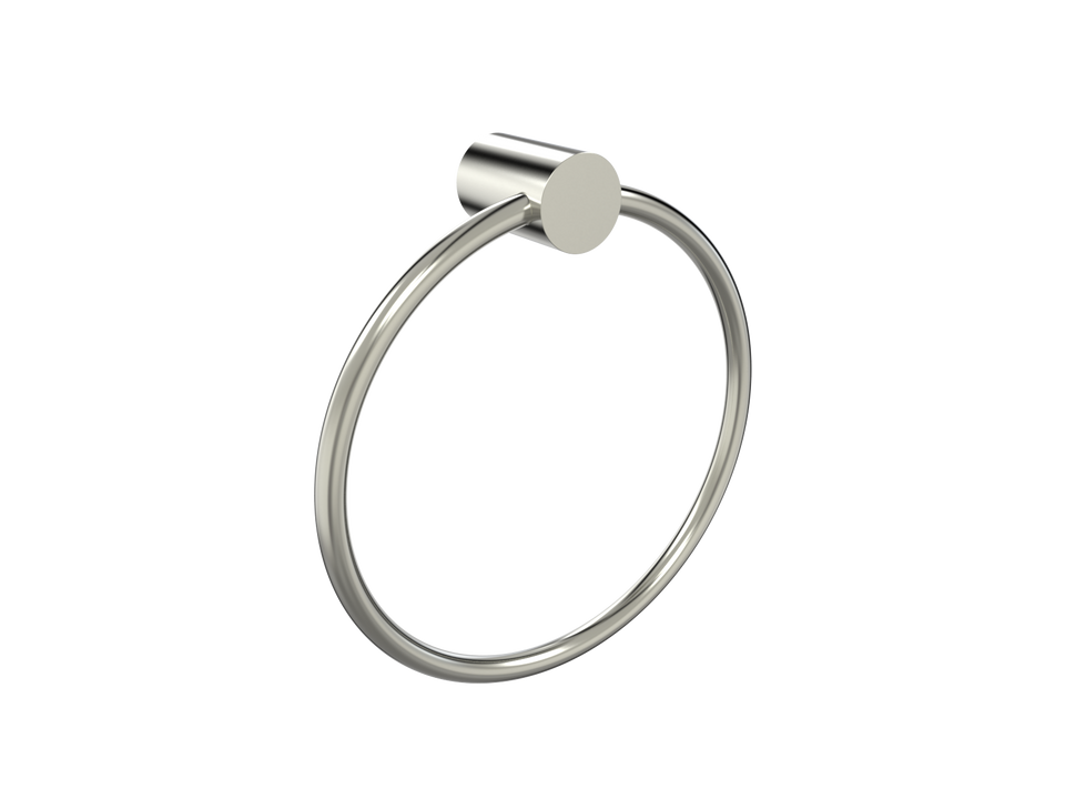 PAR Taps Lugano Towel Ring Holder - Brushed Nickel (E22.031.1.25)