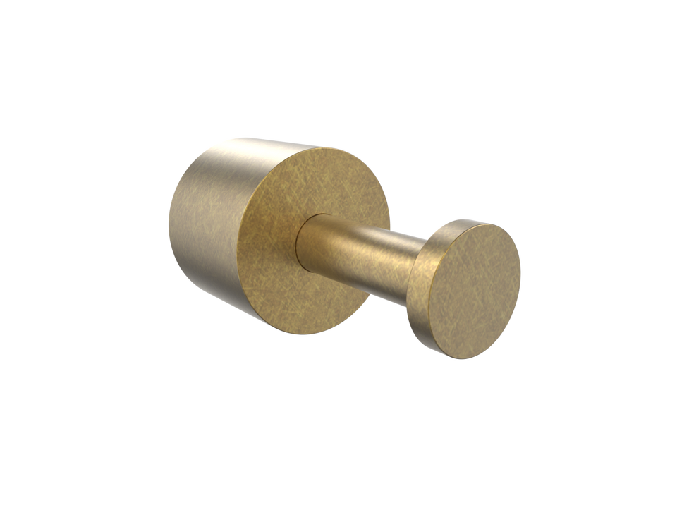 PAR Taps Lugano Robe Hook Holder - Rumbled Brass (E22.061.1.40)
