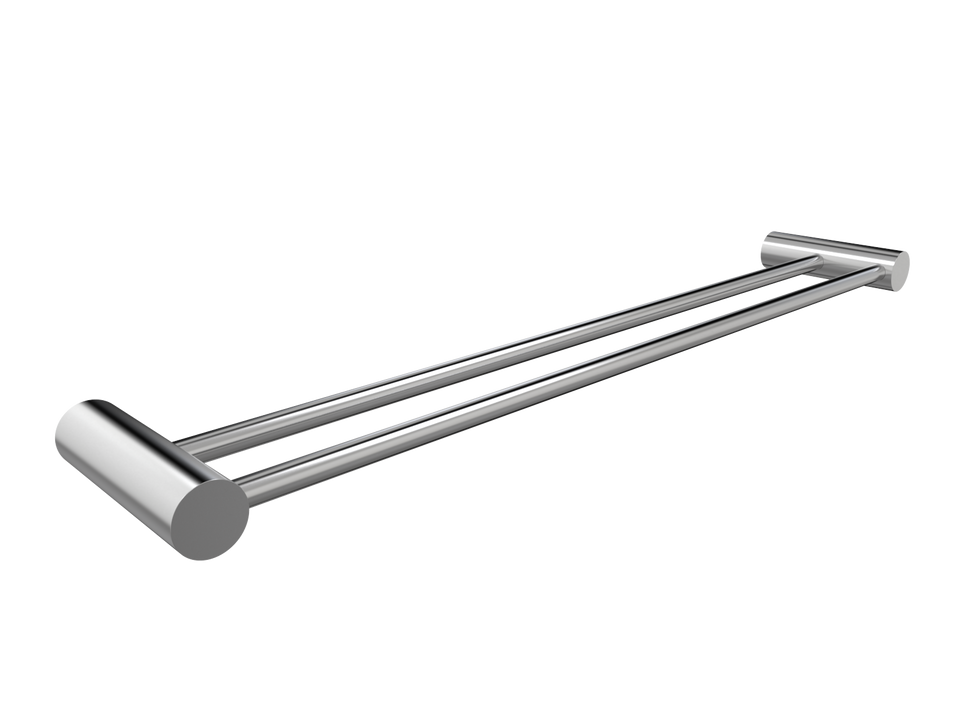 PAR Taps Lugano Towel Rail Double 800mm - Brushed Chrome (E22.072.2.02)