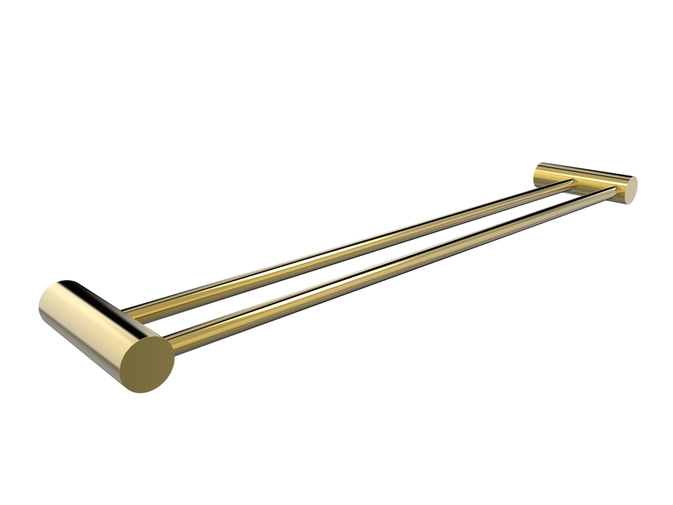 PAR Taps Lugano Towel Rail Double 800mm - 23k Gold (E22.072.2.11)