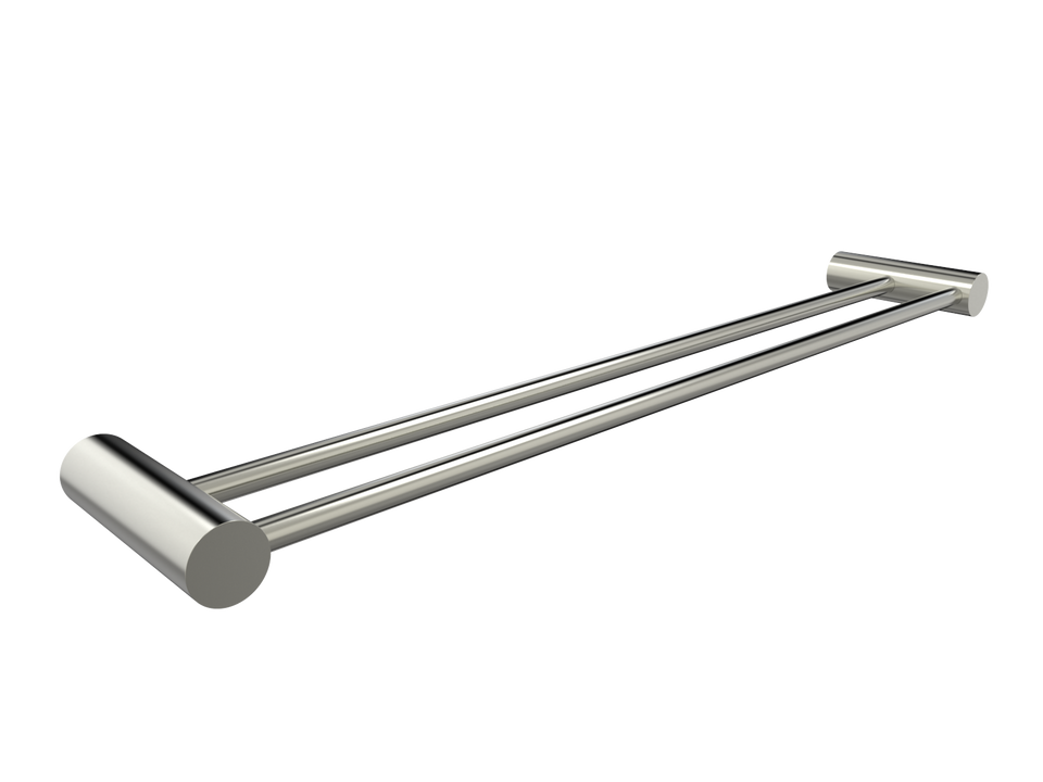 PAR Taps Lugano Towel Rail Double 625mm - Brushed Nickel (E22.072.1.25)