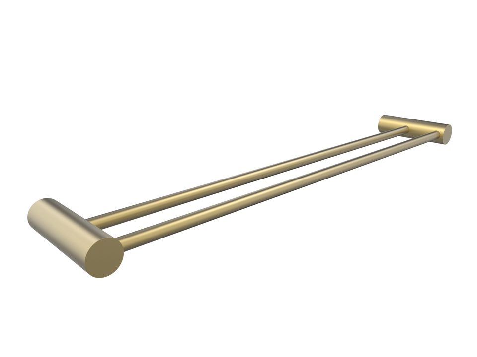 PAR Taps Lugano Towel Rail Double 800mm - Brushed Brass (E22.072.2.41)