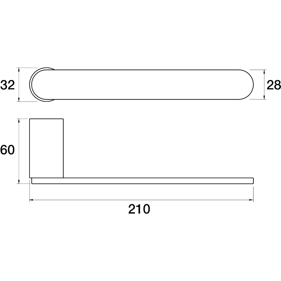 PAR Taps Lava Guest Towel Holder technical drawing (E23.041.1)