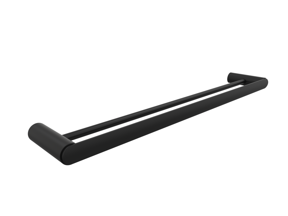 PAR Taps Lava Towel Rail Double 800mm - Matt Black (E23.072.2.34)
