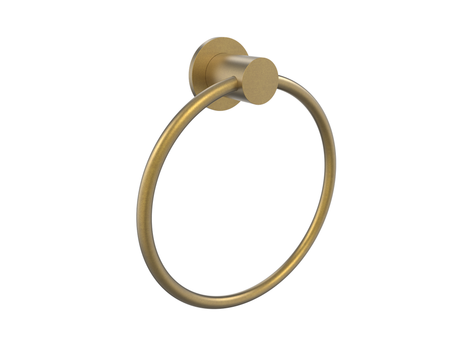 PAR Taps Portsea Towel Ring Holder - Rumbled Brass (E29.131.1.40)