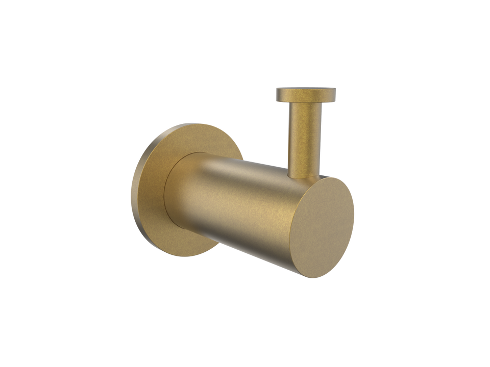 PAR Taps Portsea Robe Hook Holder Single - Rumbled Brass (E29.161.1.40)