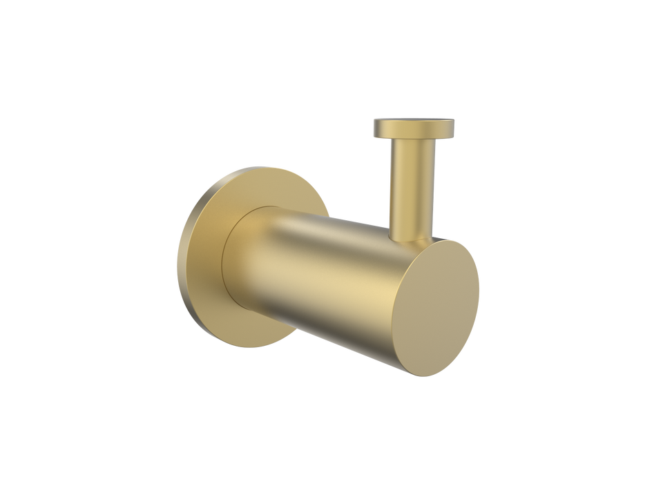 PAR Taps Portsea Robe Hook Holder Single - Brushed Brass (E29.161.1.41)