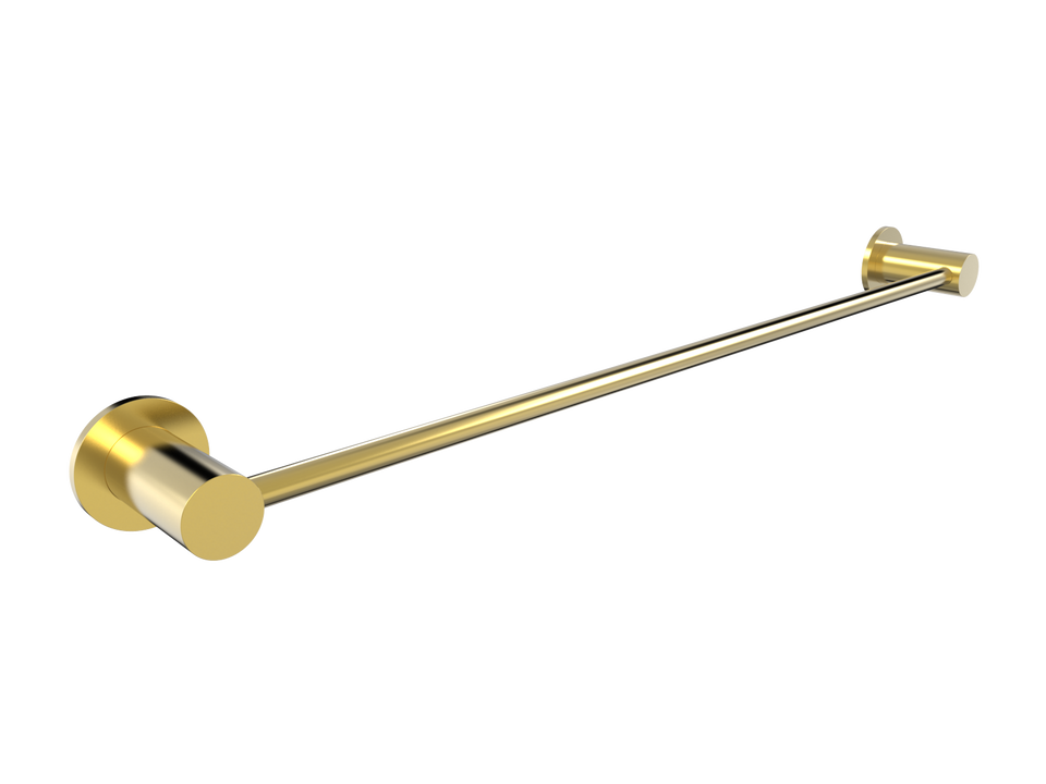 PAR Taps Portsea Towel Rail Single 800mm - 23k Brushed Gold (E29.171.2.12)